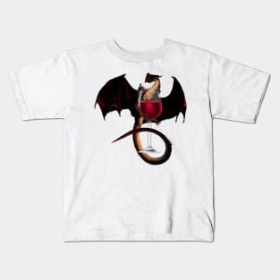 Fantasy Red Wine Dragon Kids T-Shirt